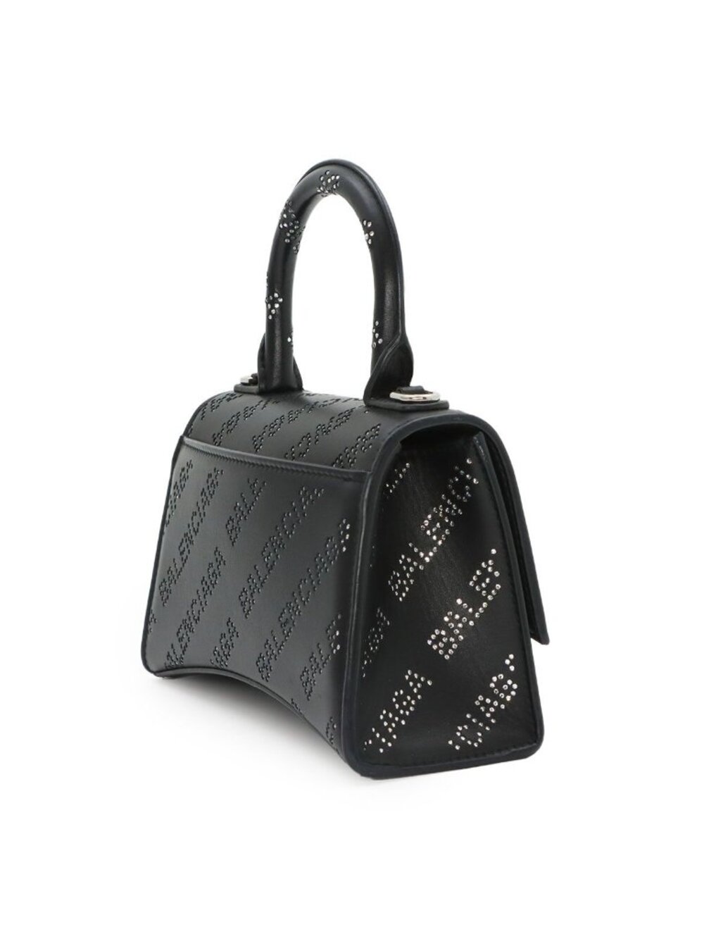 Balenciaga Hourglass XS 2-Way Bag Leather Rhinestone Black - Picture 3 of 10